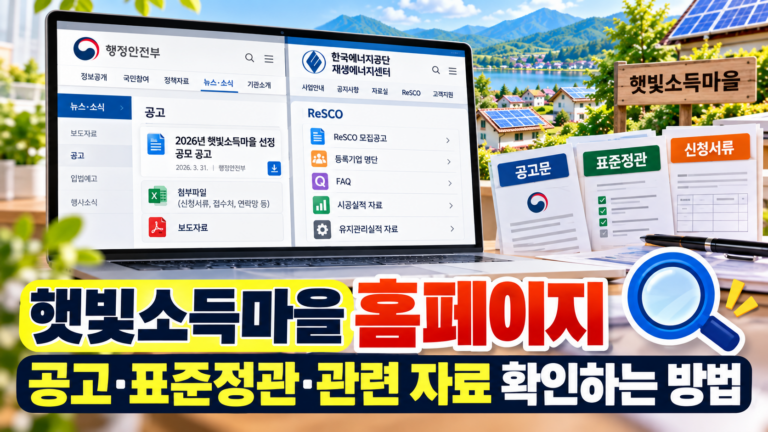 햇빛소득마을 홈페이지 어디일까? 공고·표준정관·관련 자료 확인하는 방법 1 햇빛소득마을 홈페이지 어디일까? 공고·표준정관·관련 자료 확인하는 방법