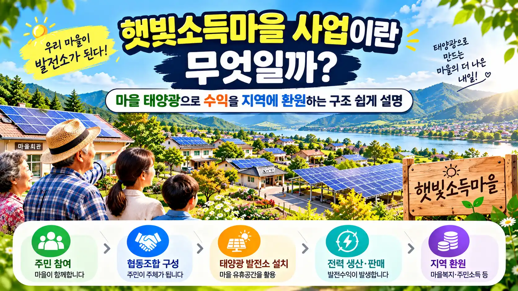 햇빛소득마을 사업이란 무엇일까? 마을 태양광으로 수익을 지역에 환원하는 구조 쉽게 설명 1 햇빛소득마을 사업이란 무엇일까? 마을 태양광으로 수익을 지역에 환원하는 구조 쉽게 설명_ 메인