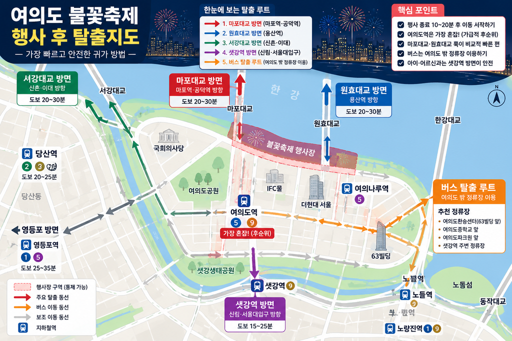 불꽃축제 종료! 이제는 탈출이다, 여의도 귀가 생존루트를 찾아라 2 ChatGPT Image 2026년 9월 5일 오후 05 46 34