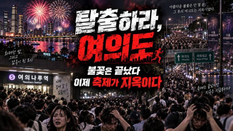 탈출하라, 여의도. 불꽃은 끝났다. 이제 축제가 지옥이다. 8 ChatGPT Image 2026년 9월 5일 오후 12 17 41