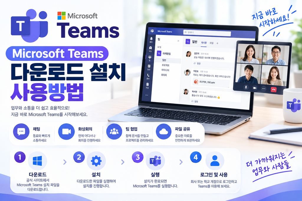 Microsoft Teams 다운로드 설치 사용방법 1 ChatGPT Image 2026년 9월 7일 오전 09 27 16