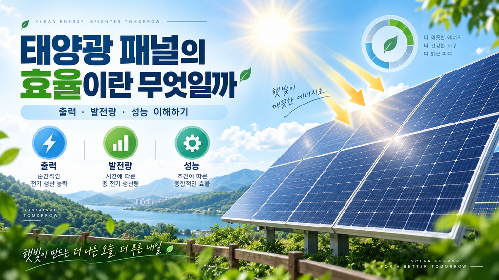 태양광 패널의 효율이란 무엇일까