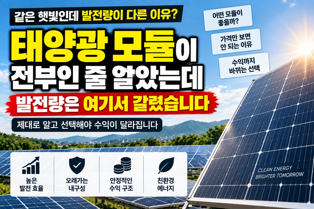 태양광 모듈이 전부인 줄 알았는데 발전량은 여기서 갈렸습니다 1 태양광 모듈이 전부인 줄 알았는데 발전량은 여기서 갈렸습니다