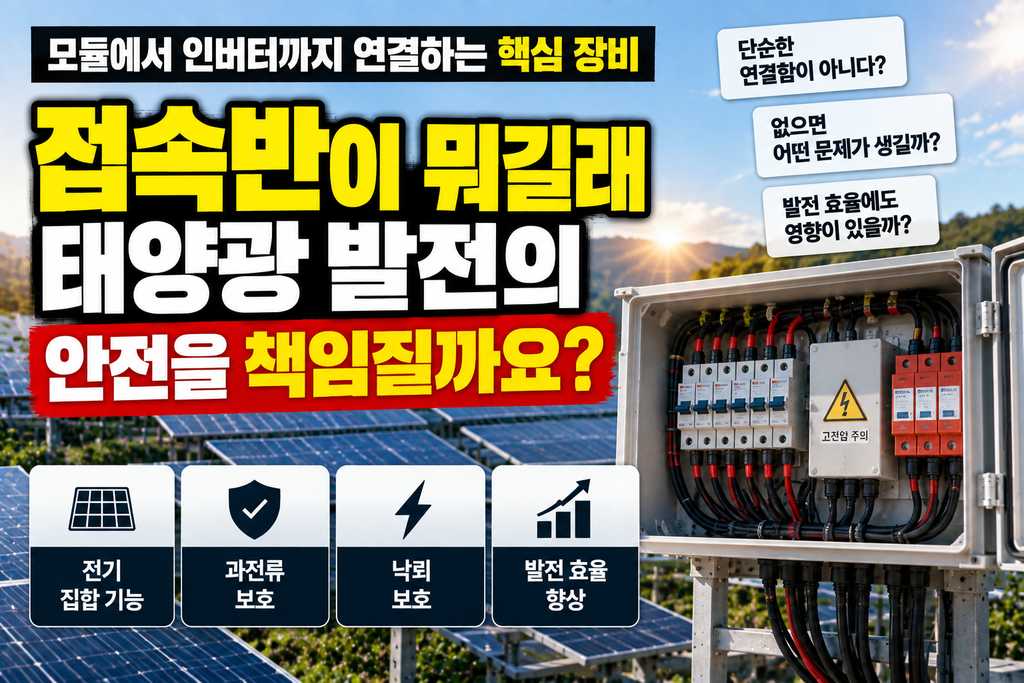 접속반이 뭐길래 태양광 발전의 안전을 책임질까요 1 접속반이 뭐길래 태양광 발전의 안전을 책임질까요