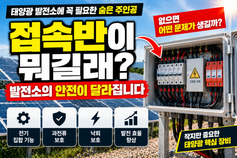 접속반이 뭐길래 태양광 발전의 안전을 책임질까요 7 접속반이 뭐길래 태양광 발전의 안전을 책임질까요