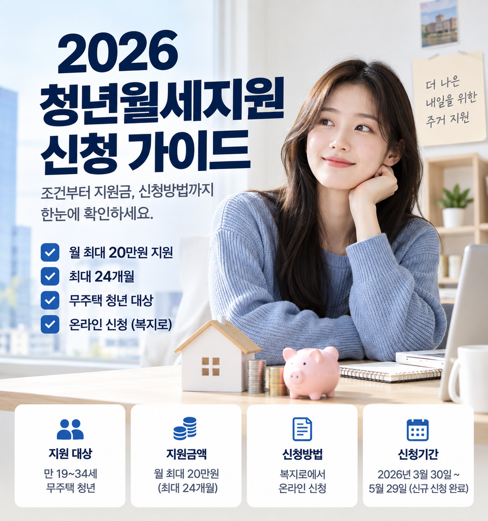 2026 청년월세지원 신청 대상일까? 조건·지원금·신청방법 한눈에 확인 1 2026 청년월세지원 신청 대상일까? 조건·지원금·신청방법 한눈에 확인