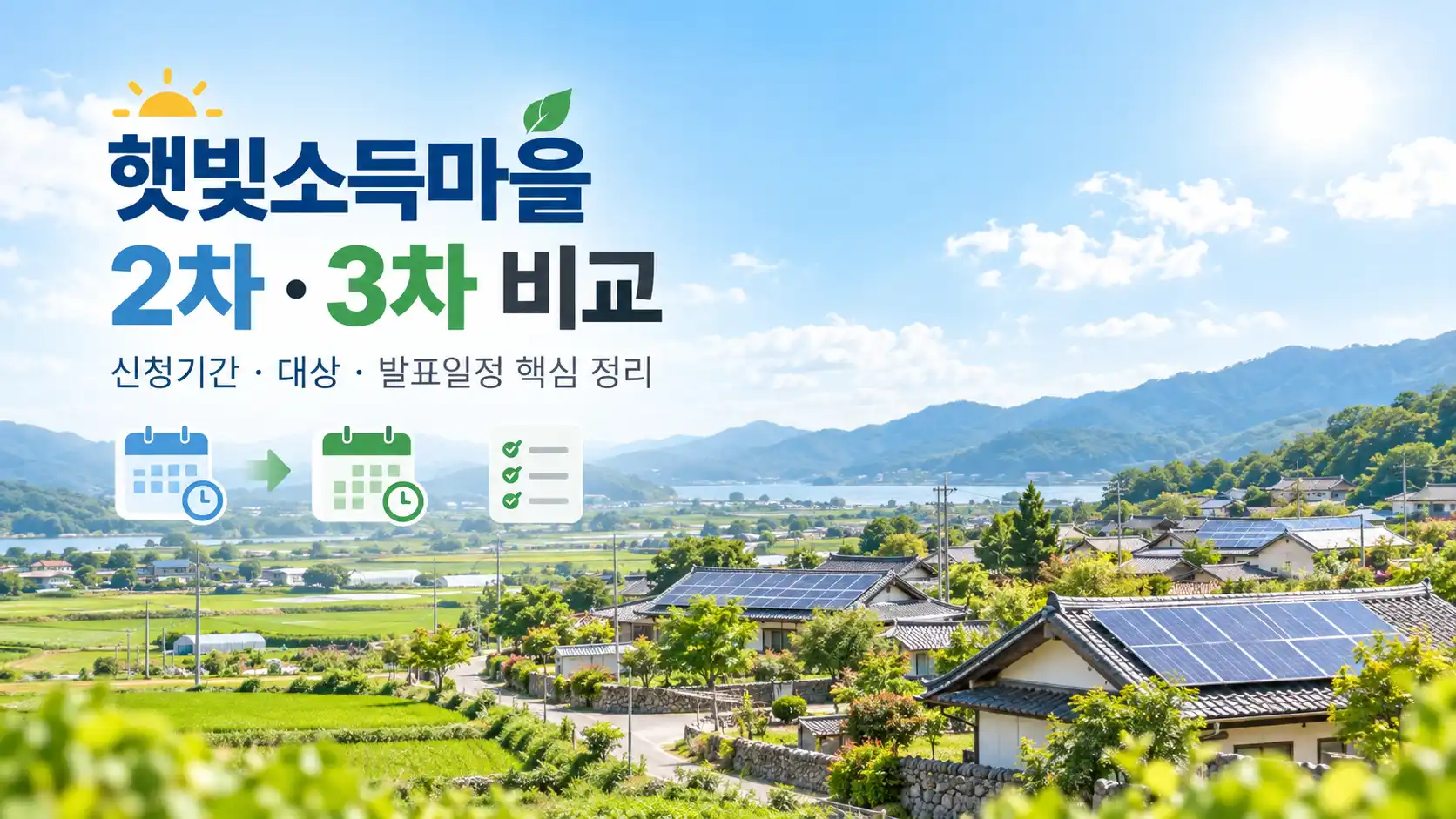 햇빛소득마을 2차와 3차 무엇이 달라졌을까? 신청 전 확인해야 할 핵심 변화 1 햇빛소득마을 2차와 3차 무엇이 달라졌을까? 신청 전 확인해야 할 핵심 변화