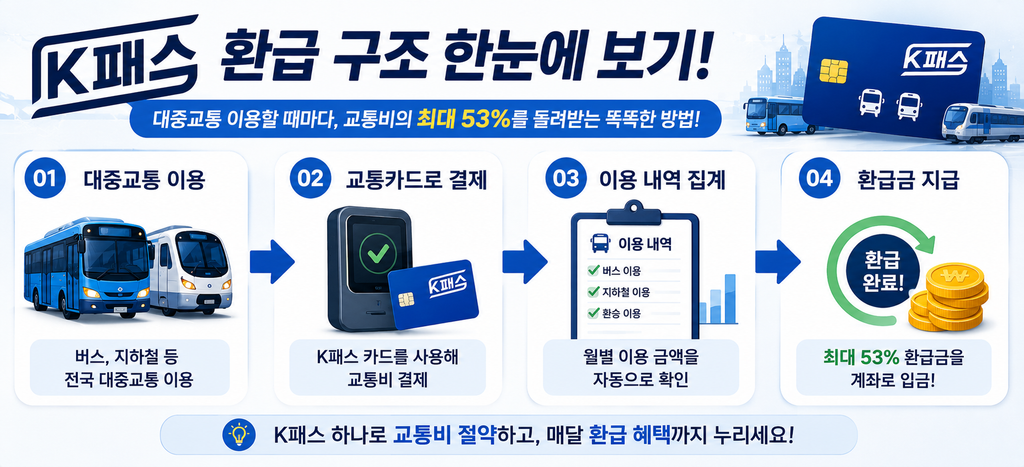 K패스 교통비 환급받고 놀랐어요 매일 출퇴근한다면 확인할 이유 있습니다 3 K패스 환급 구조 한눈에 보기