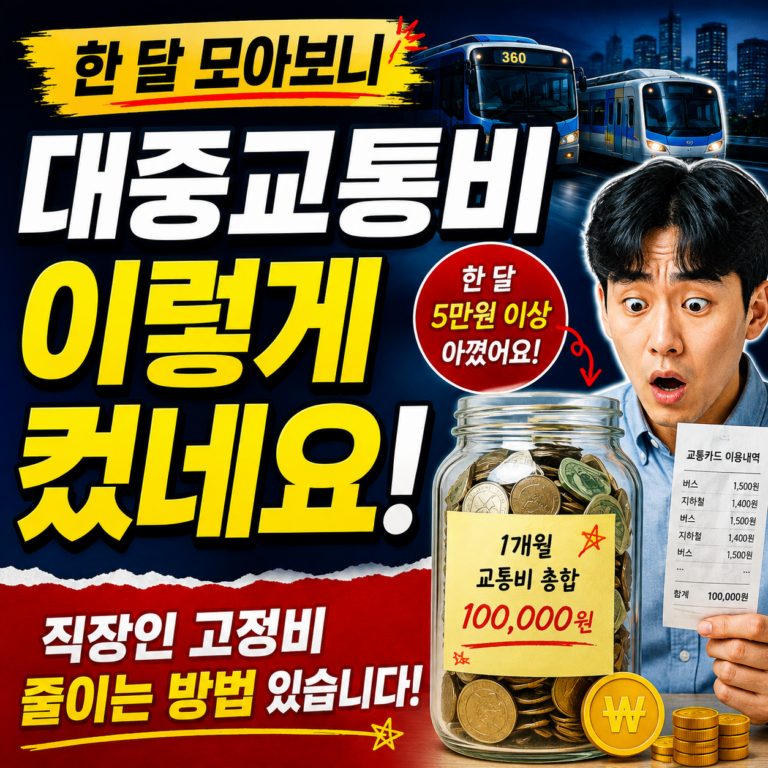 대중교통비 한 달 모아보니 이렇게 컸네요 직장인 고정비 줄이는 방법 있습니다 5 대중교통비 한 달 모아보니 이렇게 컸네요 직장인 고정비 줄이는 방법 있습니다