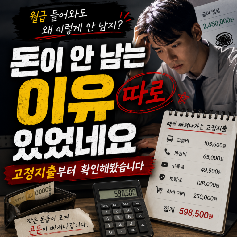 월급 들어와도 돈이 안 남는 이유 따로 있었네요 고정지출부터 확인해봤습니다 4 월급 들어와도 돈이 안 남는 이유 따로 있었네요 고정지출부터 확인해봤습니다