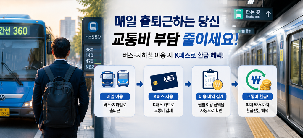 K패스 교통비 환급받고 놀랐어요 매일 출퇴근한다면 확인할 이유 있습니다 4 출퇴근 직장인 교통비 이미지
