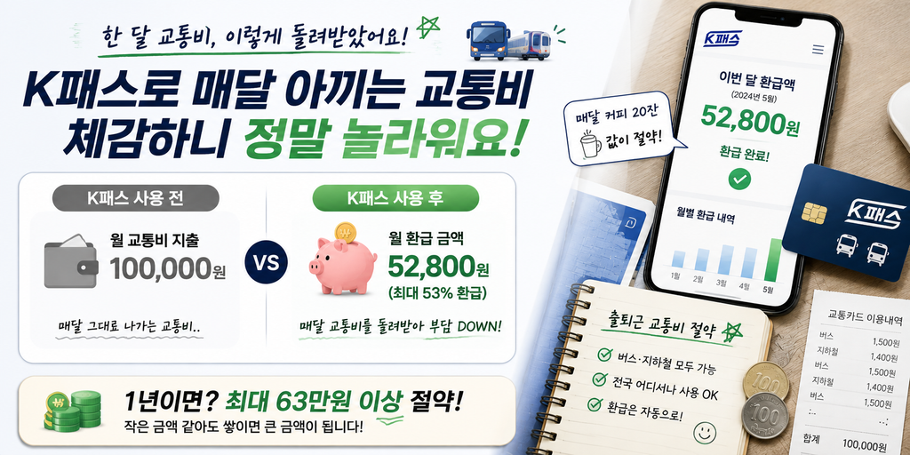 K패스 교통비 환급받고 놀랐어요 매일 출퇴근한다면 확인할 이유 있습니다 5 한 달 교통비 절약 체감 이미지