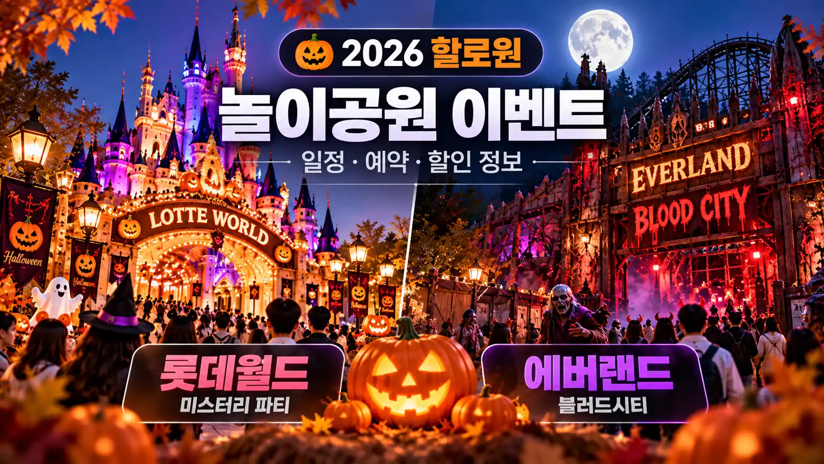 2026 할로윈 놀이공원 이벤트|롯데월드·에버랜드 일정·예약·할인 1 2026 할로윈 놀이공원 이벤트|롯데월드·에버랜드 일정·예약·할인