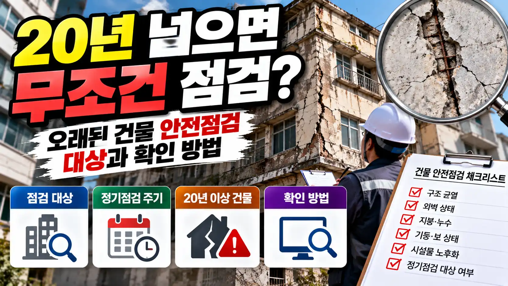 오래된 건물 안전점검 대상과 확인 방법|정기점검 주기·조회 방법 총정리 3 오래된 건물 안전점검 대상과 확인 방법|정기점검 주기·조회 방법 총정리