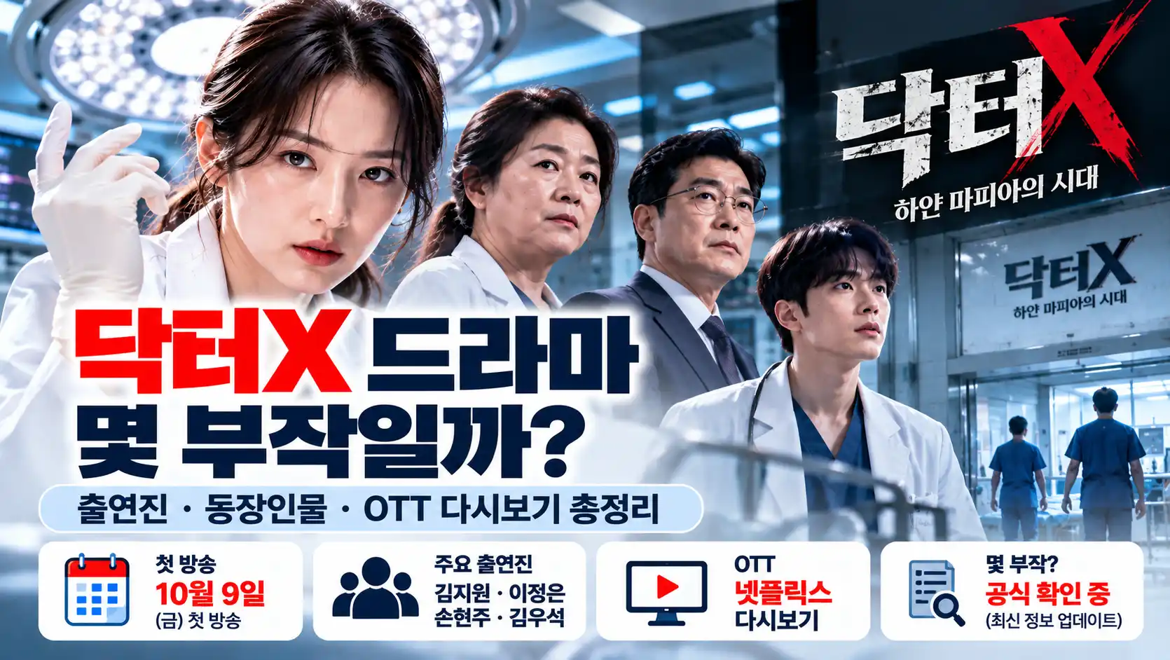 닥터X 드라마 몇 부작일까? 출연진·등장인물·OTT 다시보기 총정리 1 닥터X 드라마 몇 부작일까? 출연진·등장인물·OTT 다시보기 총정리
