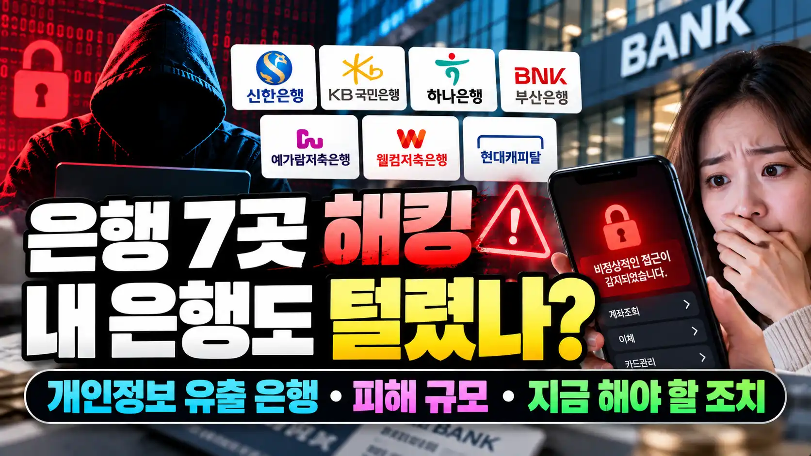 은행 해킹 어디까지 털렸나? 신한·국민·하나 개인정보 유출과 지금 해야 할 조치 1 은행 해킹 어디까지 털렸나? 신한·국민·하나 개인정보 유출과 지금 해야 할 조치