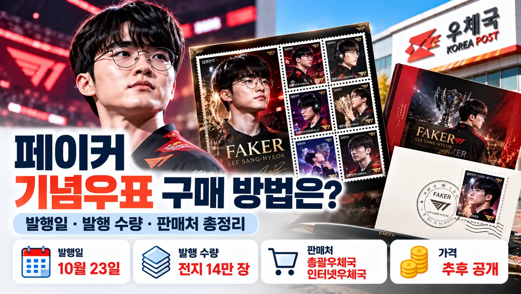 페이커 기념우표 구매 방법은? 가격·발행 수량·판매처 확인 1 페이커 기념우표 구매 정보 총정리