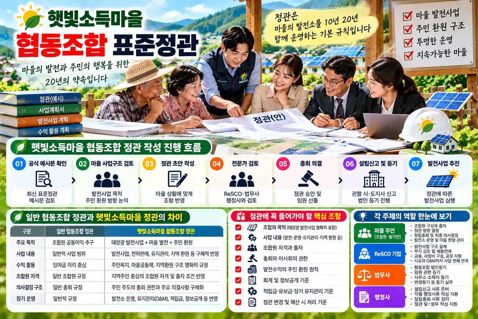 햇빛소득마을 표준정관 어떻게 작성할까? 꼭 들어가야 할 내용과 주의사항 1 햇빛소득마을 표준정관 어떻게 작성할까? 꼭 들어가야 할 내용과 주의사항